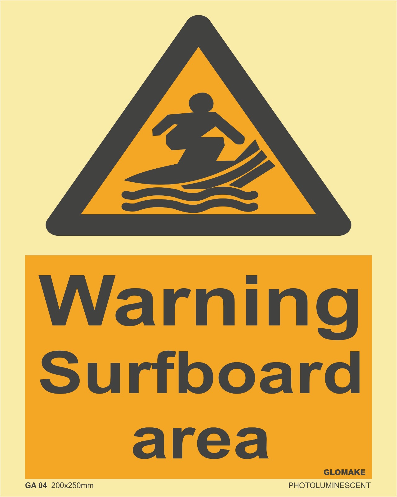WARNING SURFBOARD AREA 
(GA 04)